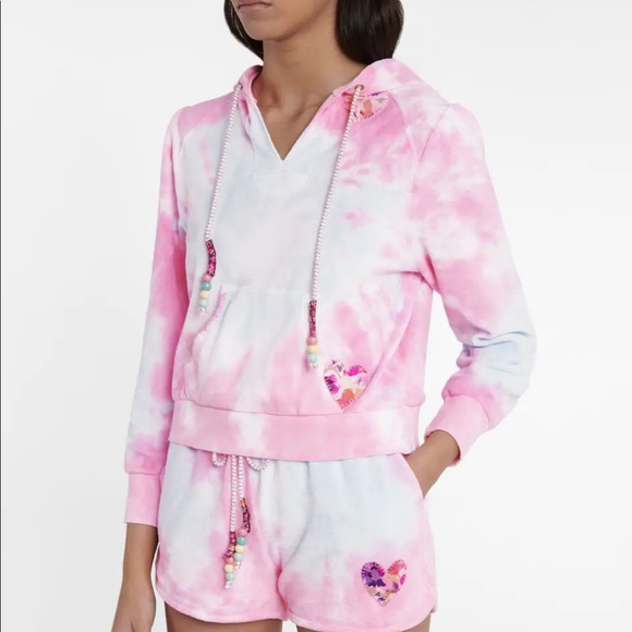 LOVESHACKFANCY Kirby Tie Dye cotton Hoodie S - Picture 2 of 8